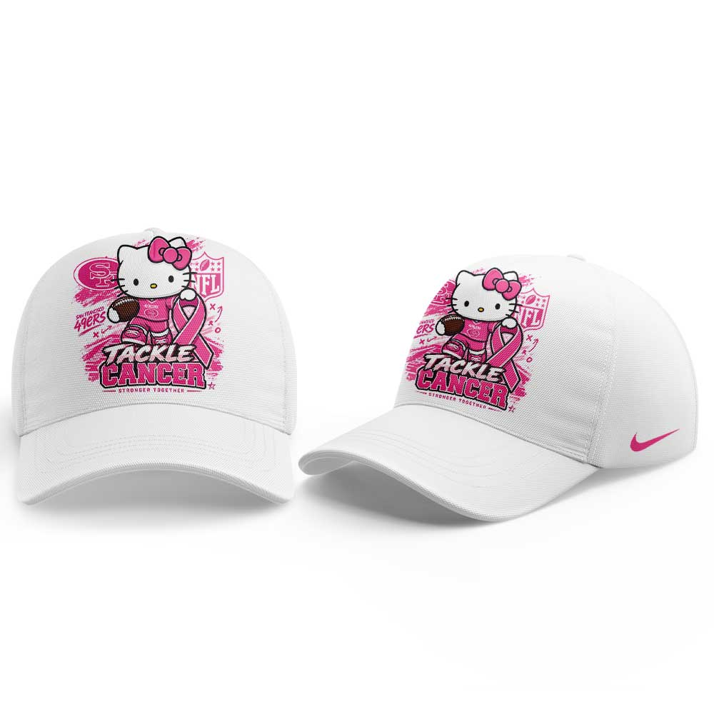 SF 49ers Breast Cancer Awareness-Hello Kitty Tackle Cancer Together Shirt