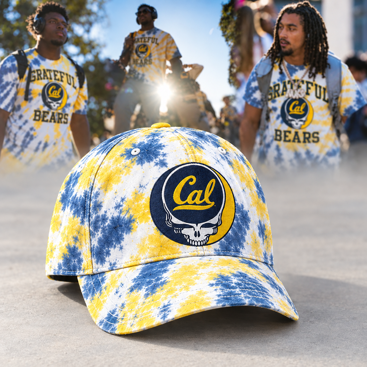 New Hoodie Blue & Gold Cal Football x Grateful Dead