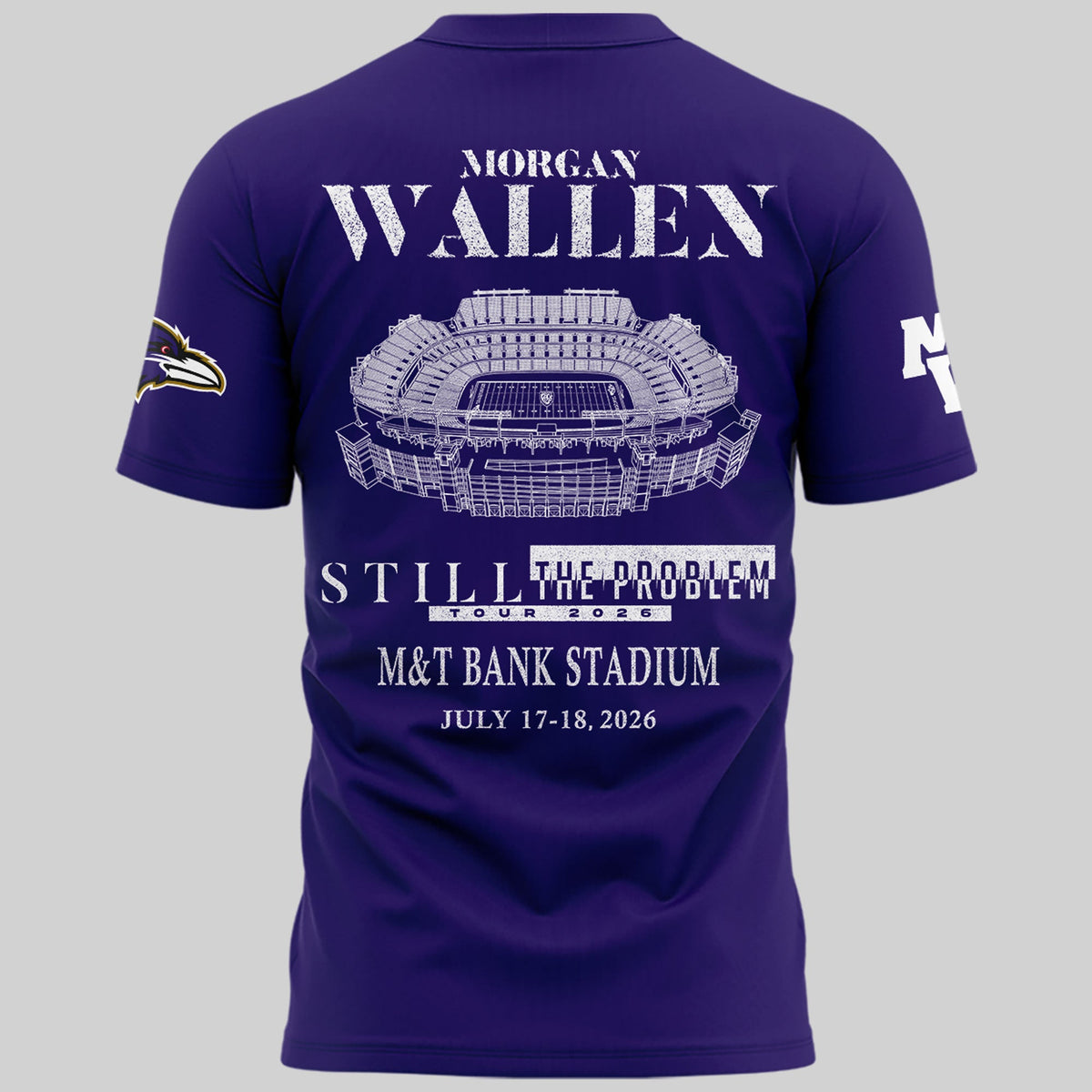1.Special New Edition Baltimore Ravens x Morgan Wallen Tshirt 2026