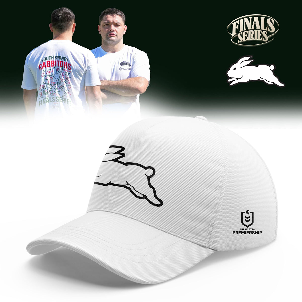 ….South Sydney Rabbitohs 2026 Final Series Limited White Hoodie