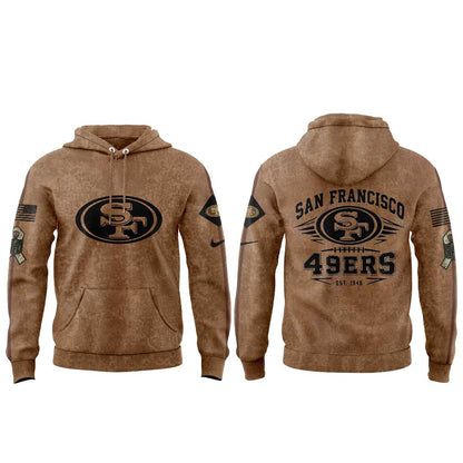 SF 49ers Salute To Service Club Pullover Hoodie