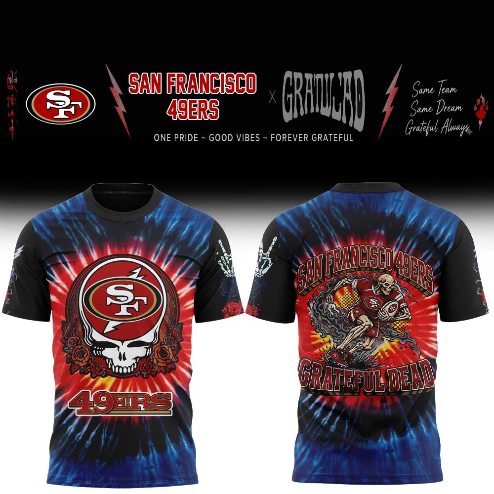 SF 49ers Grateful Dead Skeletons Shirt