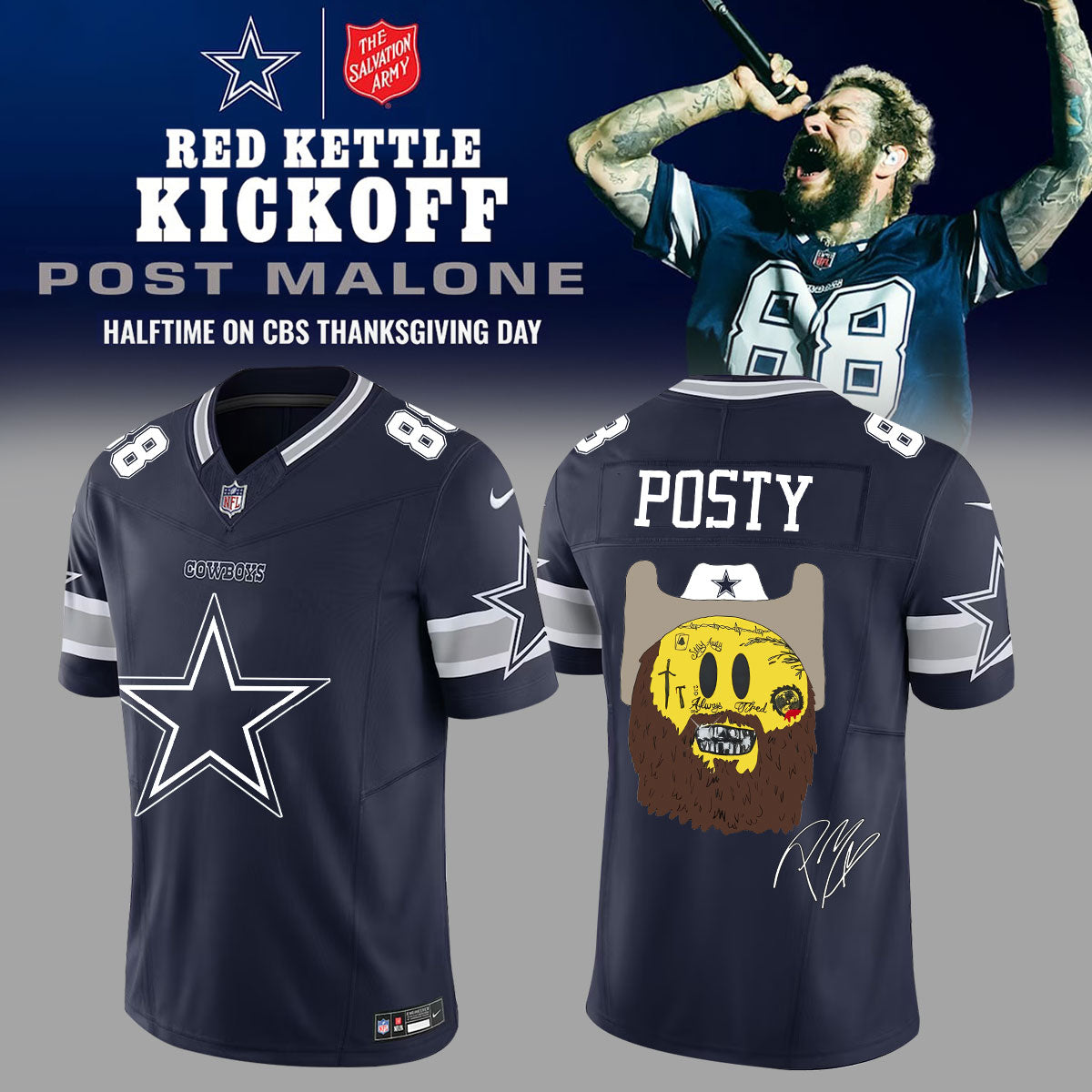 _Dallas Cowboys x Post Malone Thanksgiving Jersey