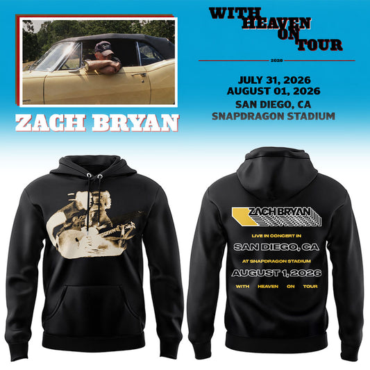 Limited Zach “With Heaven On Tour 2026.” At Snapdragon Stadium Hoodie