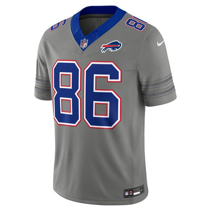 Men's Dalton Kincaid Gray Buffalo Bills Nickel City Vapor F.U.S.E. Stitched Limited Jersey
