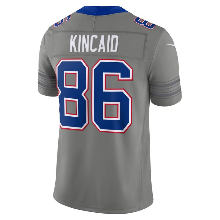 Men's Dalton Kincaid Gray Buffalo Bills Nickel City Vapor F.U.S.E. Stitched Limited Jersey