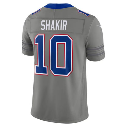 Men's Khalil Shakir Gray Buffalo Bills Nickel City Vapor F.U.S.E. Stitched Limited Jersey