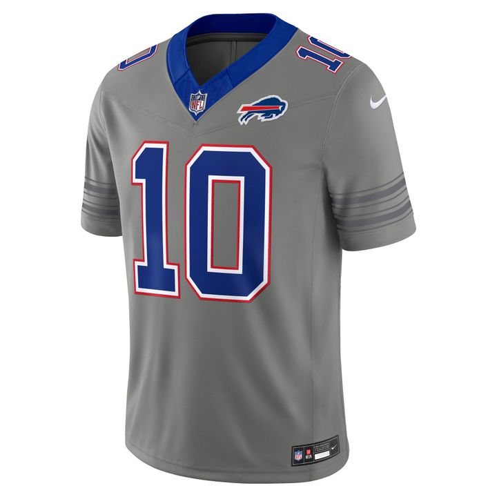 Men's Khalil Shakir Gray Buffalo Bills Nickel City Vapor F.U.S.E. Stitched Limited Jersey