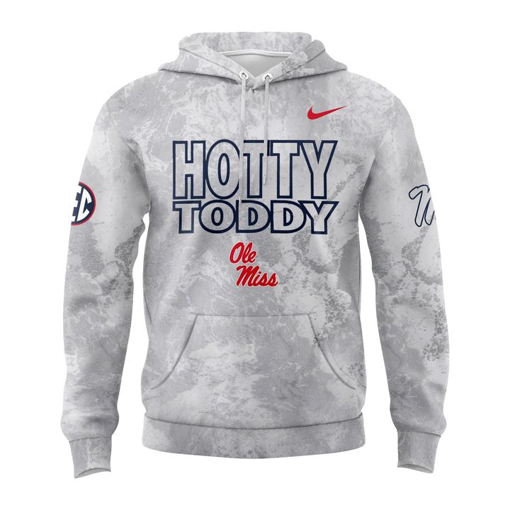 Ole Miss Rebels Wear White Graphic Hoodie – Gray Camo