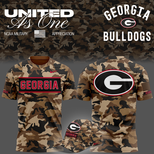 Camo Georgia Bulldogs 2026 Military Appreciation Sideline Dri-FIT T-shirt