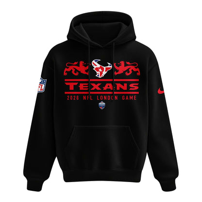 Black Houston Texans 2026 London Game Limited Hoodie