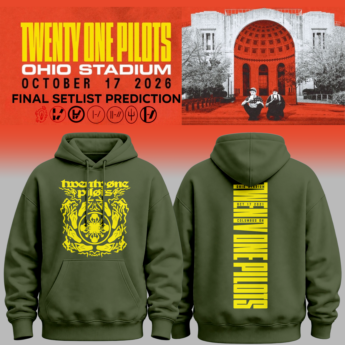Twenty One Pilots X Ohio State Buckeyes 2026 Hoodie