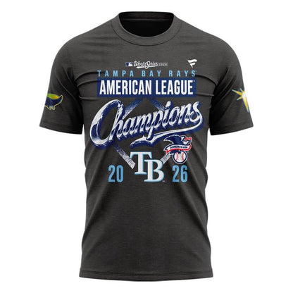 (Adult & Kids) Tampa Bay Rays 2026 AL Champions T-Shirt - Players Graphics Postseason Tee