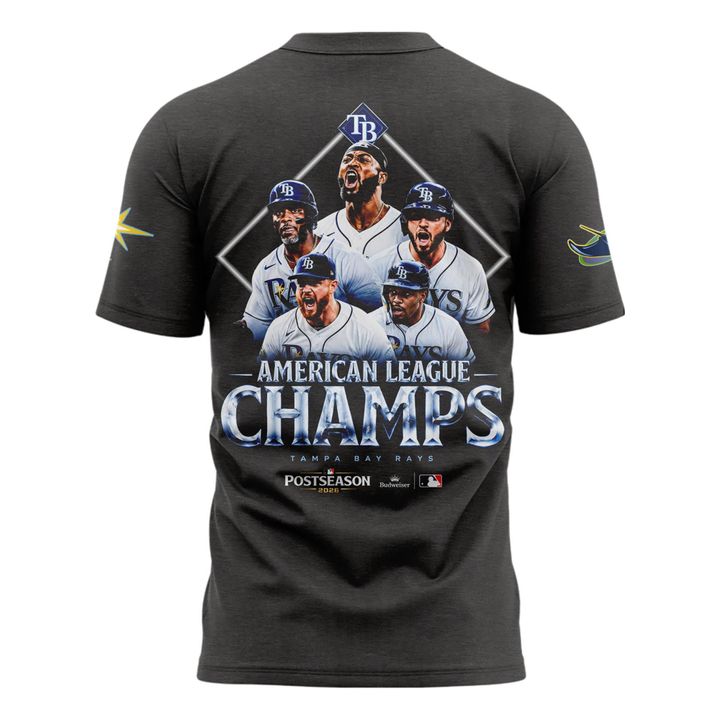 (Adult & Kids) Tampa Bay Rays 2026 AL Champions T-Shirt - Players Graphics Postseason Tee