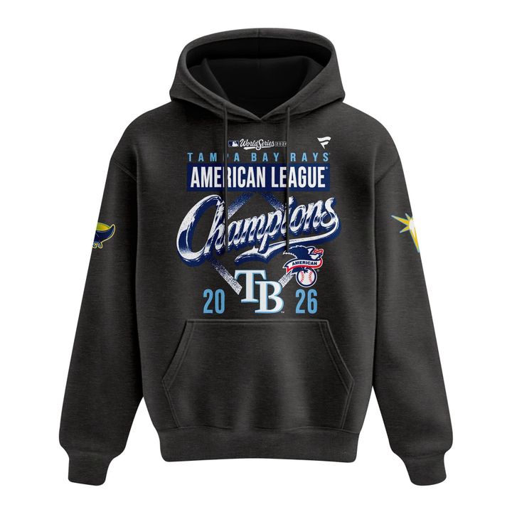 (Adult & Kids) Tampa Bay Rays 2026 American League Champions Hoodie - Three Titles Pullover