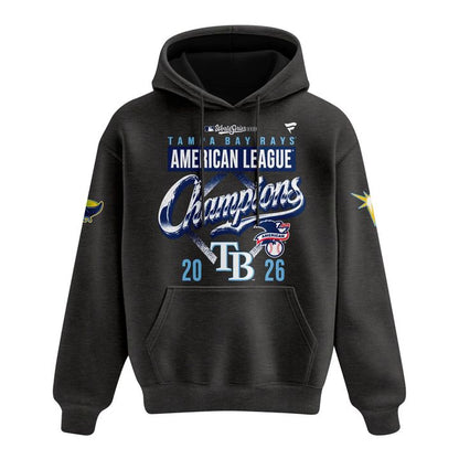 (Adult & Kids) Tampa Bay Rays 2026 American League Champions Front & Back Graphic Hoodie