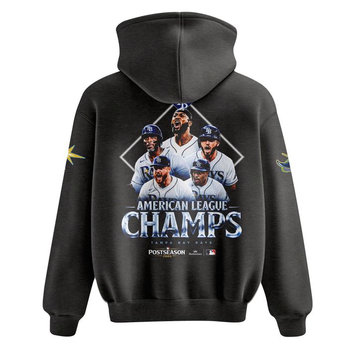 (Adult & Kids) Tampa Bay Rays 2026 American League Champions Front & Back Graphic Hoodie