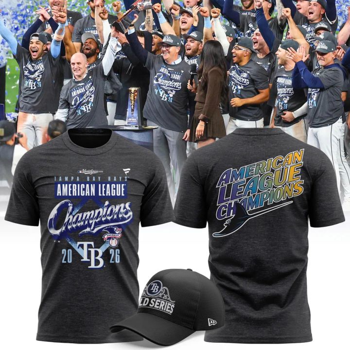 (Adult & Kids) Tampa Bay Rays 2026 American League Champions Front & Back Graphic T-Shirt