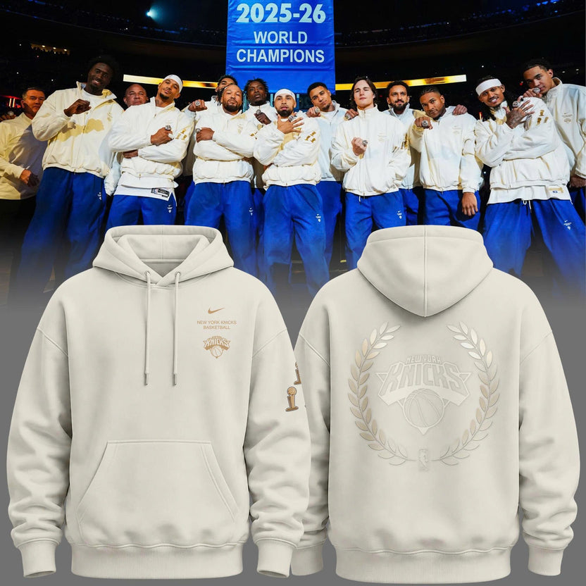 Unisex White New York Knicks 2026 Champions Night "The Champs" Hoodie