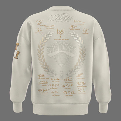 Unisex White New York Knicks 2026 Champions Night Sweatshirt