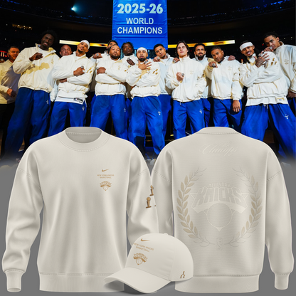 Unisex White New York Knicks 2026 Champions Night Sweatshirt