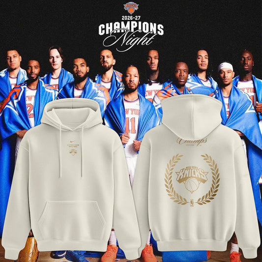 Unisex White New York Knicks 2026 Champions Night "The Champs" Hoodie