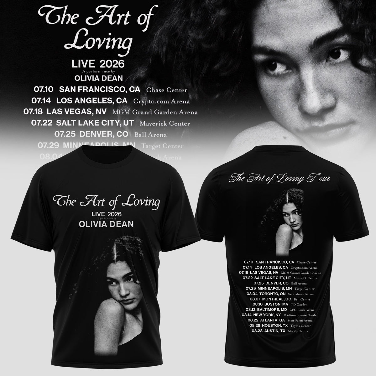 OLIVIA DEAN “THE ART OF LOVING” TSHIRT COLLECTION IS HERE